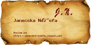 Janecska Násfa névjegykártya